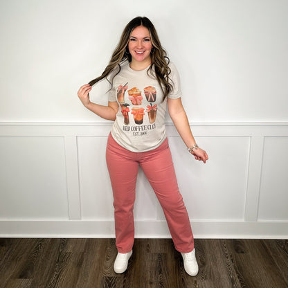 KanCan Harper High-Rise 90s Straight Leg Pink Jeans