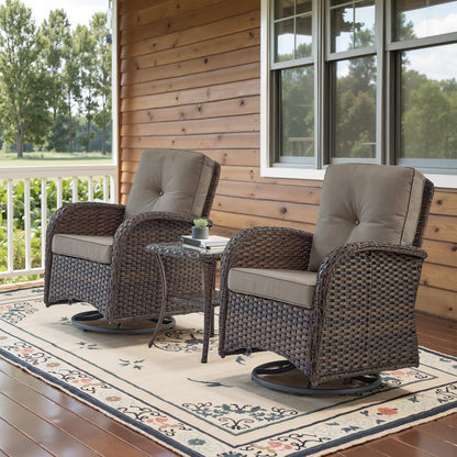 3-Piece Patio Swivel Rocker Set – Summer Warehouse Clearance