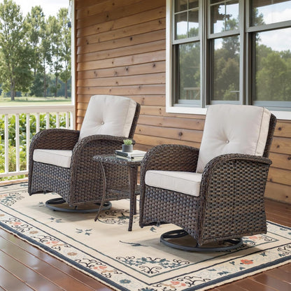 3-Piece Patio Swivel Rocker Set – Summer Warehouse Clearance