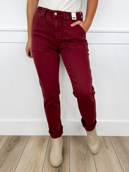 Judy Blue Jane High-Rise Cuffed Weekender Jeans - 2 colors!